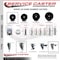Service Caster 3 Inch Hard Rubber Swivel 58 Inch Threaded Stem Caster Set with Total Lock Brake SCC-TSTTL20S314-HRS-58212-4 - alternate 3